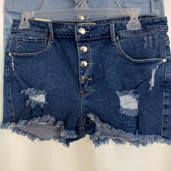 2 Nwt American Bazi 1X Denim Jogger Shorts - Picture 2 of 10